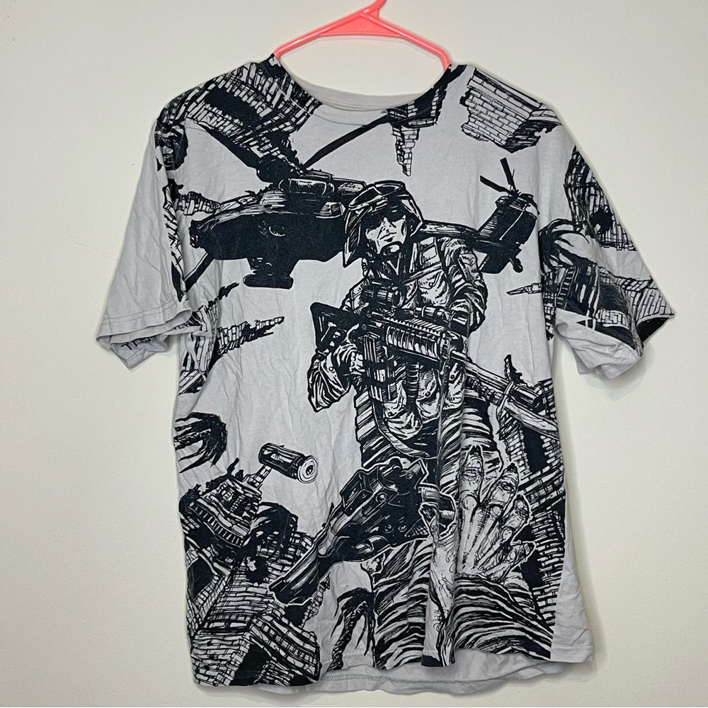 Apprime Courage Above All Military Men’s Tee Shirt Size L